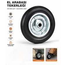 Deveci Tüp Tekerlek Burçlu 335 mm Jantlı El Arabası Tekerleği Burçlu