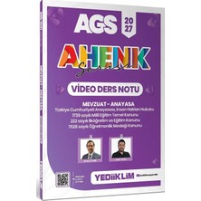 Yediiklim Yayınları Yediiklim 2027 MEB-AGS Mevzuat-Anayasa Video Ders Notu Ahenk Seri