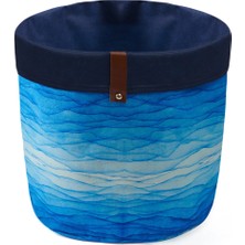 St. Morritz Bath Çok Amaçlı Organizer Sepet - Mavi - 28X25 cm