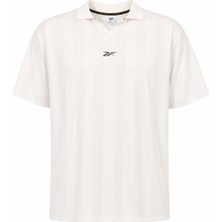 Reebok Polo Yaka Kısa Kol T-Shirt Erkek Ekru Lytıca Polo Tee
