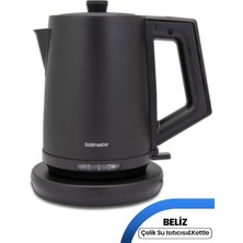 St. Morritz Beliz 2200 Watt Paslanmaz Çelik 2 Litre Kettle Su Isıtıcısı Siyah GM7376S