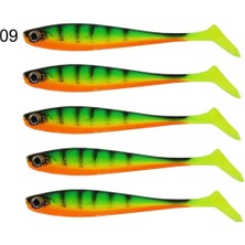 St. Morritz 3587 Dagi Duck Shad 9cm 7gr Levrek Silikonu 5'li Paket Suni Yem No:09
