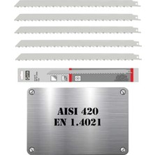 St. Morritz GTR903019 5 Adet 30CM Tilki Kuyruğu Et Kemik Kesim Bıçağı Paslanmaz Çelik