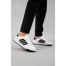 Ht Hotin Porto Erkek Casual Spor Ayakkabı Rahat Tabanlı Günlük Kullanım Sneaker Beyaz-Siyah