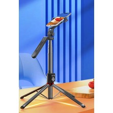 St. Morritz Uzaktan Kumandalı 360° Dönebilen Tripod, 2.2m Uzayabilen Selfie Çubuğu ve Telefon/kamera Standı
