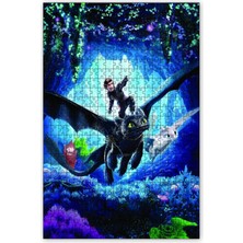 St. Morritz Ejderhanı Nasıl Eğitirsin 3 Hıçgıdık ve Dişsiz Uçuyor 120 Parça Puzzle Yapboz Mdf (Ahşap)