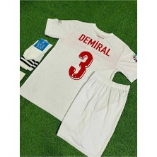 Türkiye Milli Takımı Euro 2024 Merih Demiral Çocuk Forması 4'lü Set (Beyaz)