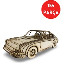 St. Morritz 3D Ahşap Araba Maketi Porsche 911 (Bj '64) Klasik Model, Kendin Yap Kiti