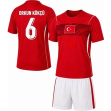 Türkiye Fifa 2026 Dünya Kupası Orkun Kökçü Çocuk Forması 2'li Set (Red)
