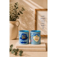 Dvoyage Cool Dad Cool Mom 2’li Porselen Kupa Seti 300 ml – Anne Baba Hediye