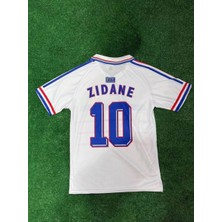 Fransa Millî Takımı Zidane 10 Futbol Forması Beyaz