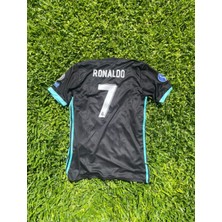 Real Madrid Ronaldo 7 Retro Futbol Forması Siyah