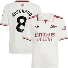 Arsenal 2025/26 Yeni Sezon Martin Ødegaard Deplasman Forması (Beyaz)