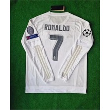 C. Ronaldo Real Madrid 2016 Milano Finali Şampiyonlar Ligi Beyaz Uzun Kollu Taraftar Forması