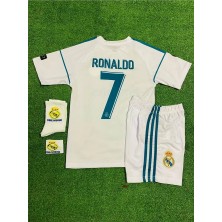 R.e.a.l M.a.d.r.i.d 2018 Kiev Cristiano Ronaldo Çocuk Forması 4'lü Set (Armalı)