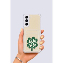 Teknoparkx Samsung Galaxy S22 Kartlıklı Lucky Yonca Desenli Kılıf