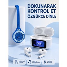 TeknoKapsül Şarj Kutulu Kablosuz Kulaklık ve Mavi Çanta Aksesuar Saati Avantajlı Set -