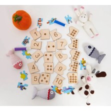 St. Morritz Ahşap Sayı Bulmacası Büyük Harf ve Küçük Harf Eşleştirme Montessori  Eğitici