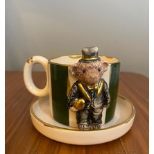 Atölye no17 Yeşil Çizgili Erkek Teddy Fincan