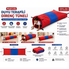 Magic Lady Kare Duyu Terapili Direnç Tüneli – Montessori Duyusal Eğitim Emekleme Koordinasyon ve Çocuk Oyun Tüneli