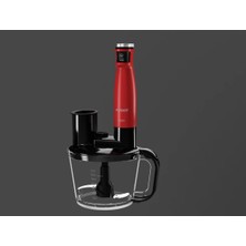 St. Morritz K Resital El Blender Seti Kırmızı 1500 Watt Tek Tuşla Kontrol