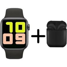 St. Morritz Xiaomi Redmi Note 9 Pro  Watch 6 Series Akıllı Saat + Siyah Tws I12  Bluetooth Kulaklık (Uyumlu)