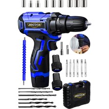 St. Morritz Blu-X Serii 258 Volt 12 Ah 27 Pcs Set Motor Koruma Çelik Şanzuman 2x Akülü Vidalama Şarjlı Matkap