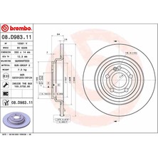 Brembo Dpmix-Hb Fren Diski Arka Mercedes Gle-Class V167 18-21