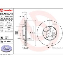 Brembo Dpmix-Hb On Fren Aynasi Disk Focus Iii 11 Focus Ii 04-11 C Max 03-07 Volvo C30 06-12 C70 06-13 S40 Ii 04-12 V50 05-12 278X25X5DLXHVLI