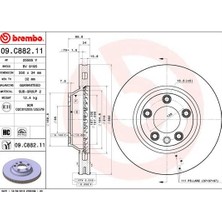 Brembo Dpmix-Hb Ön Fren Aynasi Sol Audi Q7 3.0 Tdi 06 - Touareg 02 -Cayenne 3.2 4.5 S Turbo 02 - 350MM 986479249-DF4764S