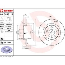 Brembo Dpmix-Hb Arka Fren Aynasi Volvo XC40 2017 -2020 - Cap 280 X5 Bjn