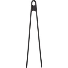 St. Morritz Silikon Kızartma Maşası Siyah 29 cm - Büyük Boy Komple Silikon Maşa Siyah