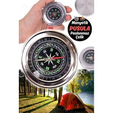 St. Morritz Çok Amaçlı Survival Pusula Cihazı Paslanmaz Doğruyu %100 Gösteren Cep Pusulası Paslanmaz Çelik Şık