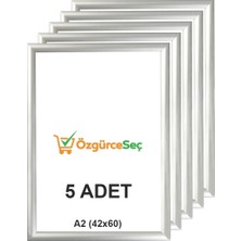 St. Morritz Alüminyum Çerçeve Açılır Kapanır Gönye Köşe 25MM A2 (42X60) Gri 5 Adet