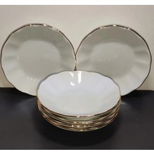 St. Morritz Porselen 6'lı Yaldız Çay Tabak 11 cm