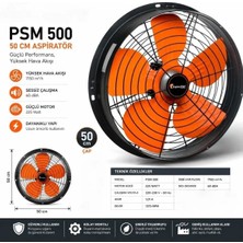 Fanexfan PSM500 Monofaze Sanayi Tipi Aksiyel 50 cm Yuvarlak Gövdeli Havalandırma Aspiratör