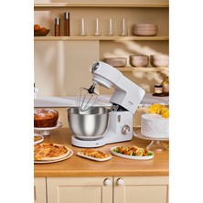 St. Morritz Multichef Ultra Kıyma Çekme/sucuk-Sosis/içli Köfte Aparatlı Hamur Yoğurma Makinesi White 2000W 8l