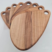St. Morritz Sunum ve Kesim Tahtası Ceviz Ağacı Damla 40X23 cm Kişiye Özel Tasarım