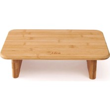 St. Morritz Bambu Ayaklı Diktörtgen Kesme Tahtası - Bej - 34X22X9 cm