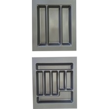 St. Morritz Gri 2li Set 42X49 cm 42 cm Çekmece Içi Kaşıklık Kepçelik 36X40 cm Kesilebilir Organizer Düzenleyici