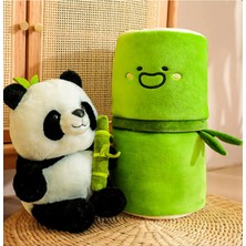 St. Morritz Sevgiliye Özel Hediye - Bambu Panda Peluş Oyuncak - Fermuarlı Özel Tasarımı Ile