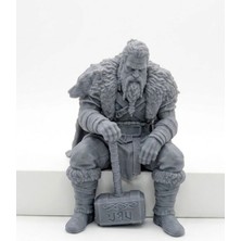 Hobifabrik Atölye Thor Figür, 3D Baskı Thor Biblosu, Gamer Dekorasyonu Thor Figürü Yüksek Detaylı, 7cm