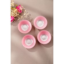 St. Morritz Pastel 4 Parça Cam Kase 10 cm Pembe