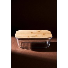 St. Morritz Locky Bamboo 1050 ml Dikdörtgen Cam Saklama Kabı