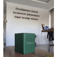 Efe Deri Vegan Isimli Yeşil Deri Pet Pasaport Kabı Kılıfı Su Geçirmez Hayvan Sağlık Karnesi Kabı