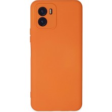 Kmrsfres Newface Vivo Y15S Kılıf Nano Içi Kadife Silikon - Turuncu