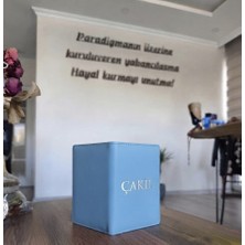 Efe Deri Vegan Isimli Mavi Deri Pet Pasaport Kabı Kılıfı Su Geçirmez Hayvan Sağlık Karnesi Kabı