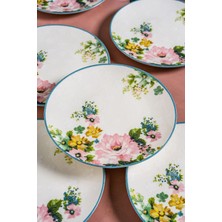St. Morritz 6 Parça Porselen Pasta Takımı, 19 Cm, Beyaz, Şık ve Zarif Tasarım