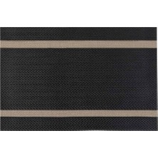 Epinox Amerikan Servis Pvc 35X45 cm - Siyah Balıksırtı Bej Şeritli