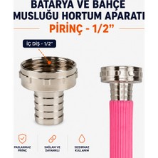 Cina Max Bahçe Musluğu ve Batarya Hortum Aparatı Pirinç Rekor Iç Dişli 1/2"
